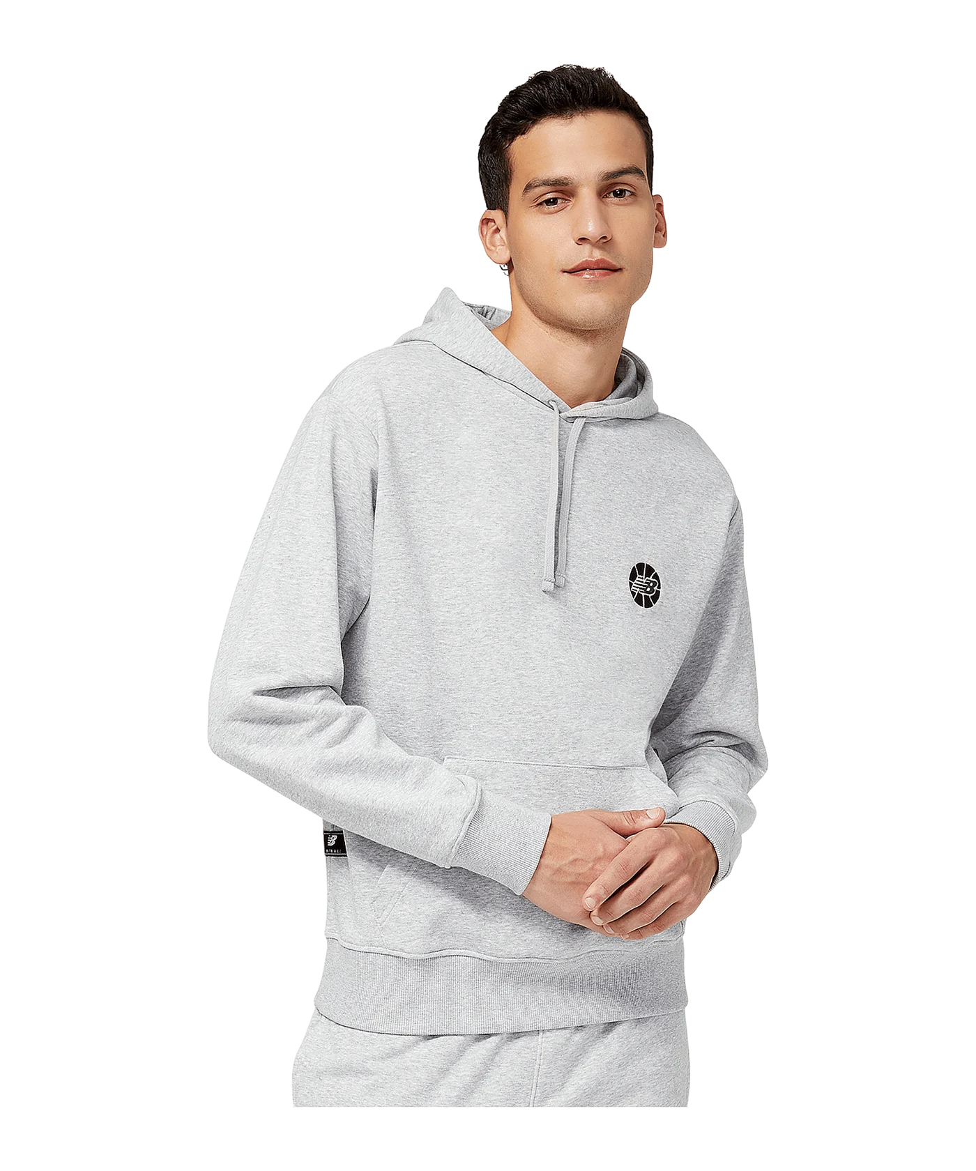 New Balance Essentials Hoops Hoody Grau FAG