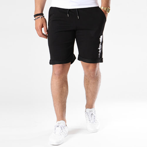 Short Jogging Rose Typo Noir Blanc