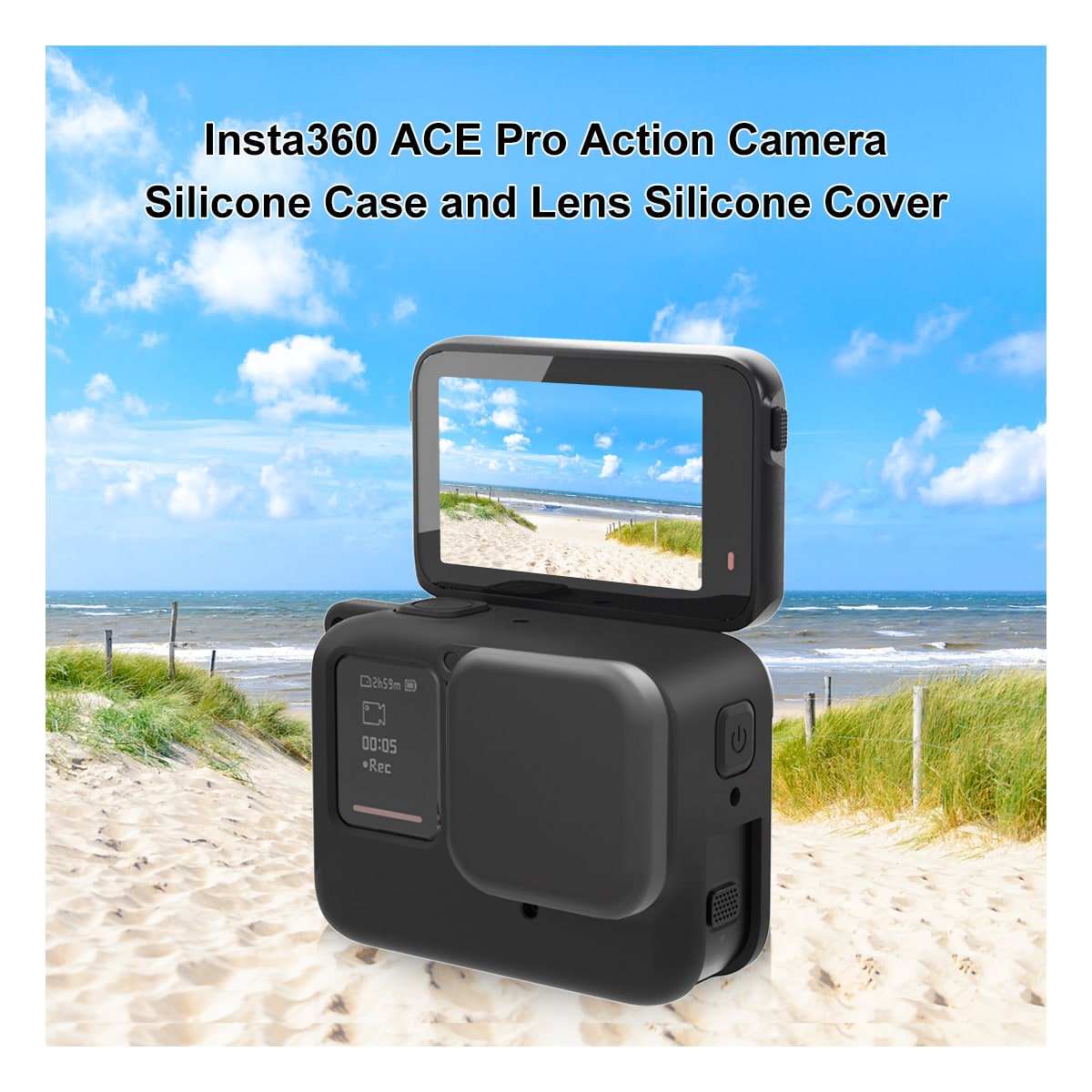 Silikonbeskyttelsesveske for Insta360 X3 actionkamera
