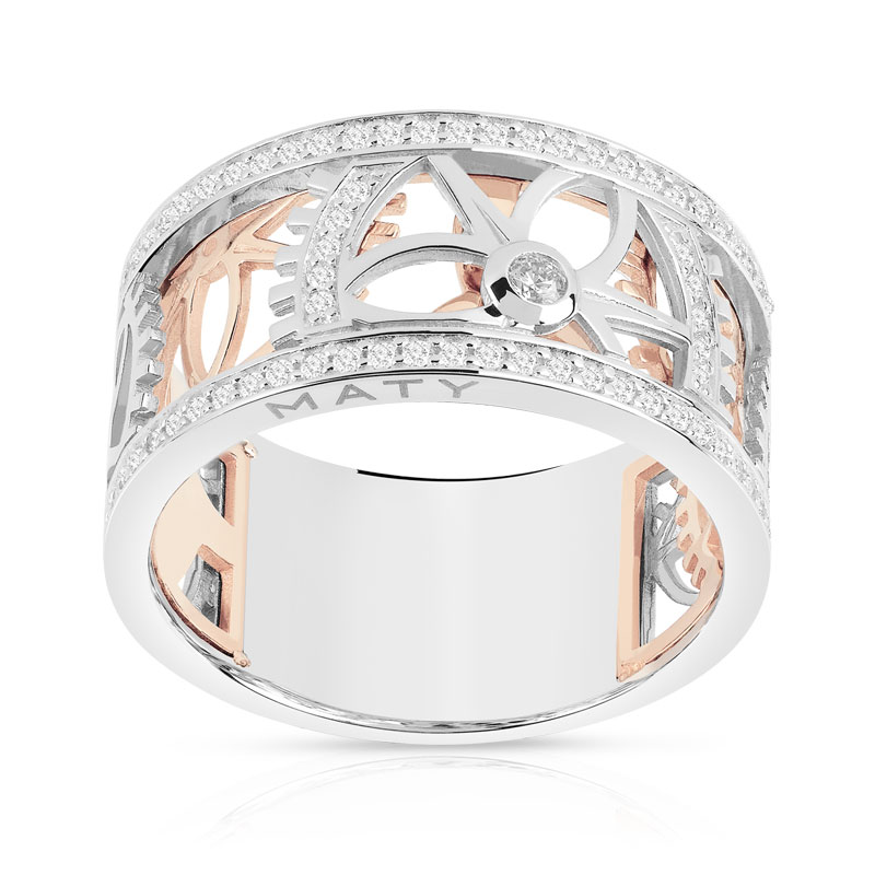 Bague Vesontio 2 ors 750 diamants 0,40 carat