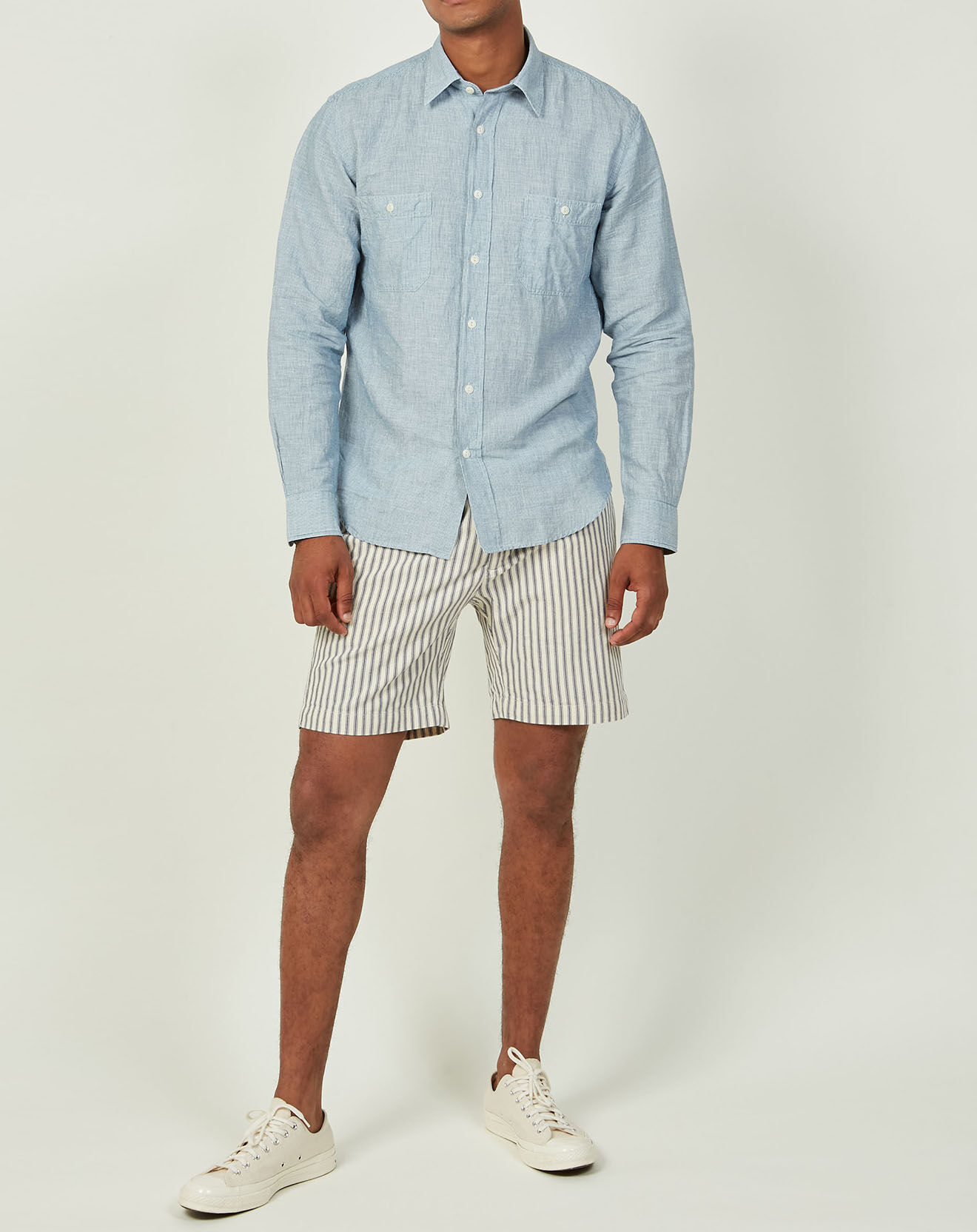 Hartford Short Tank écru/bleu