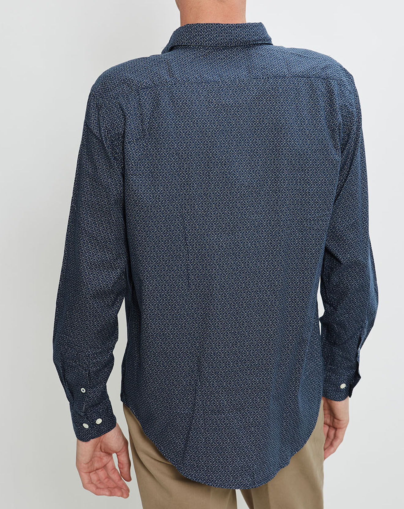Hartford Chemise Régular Penn à imprimé géométrique bleu marine/blanc