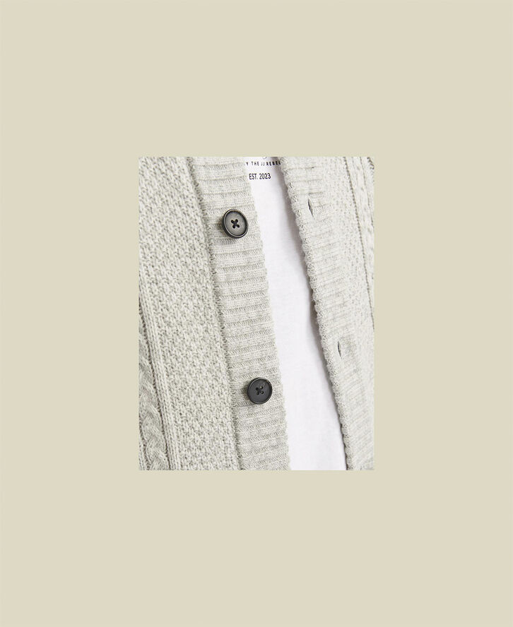 JJ-REBEL JREBJOSH KNIT CARDIGAN White melange
