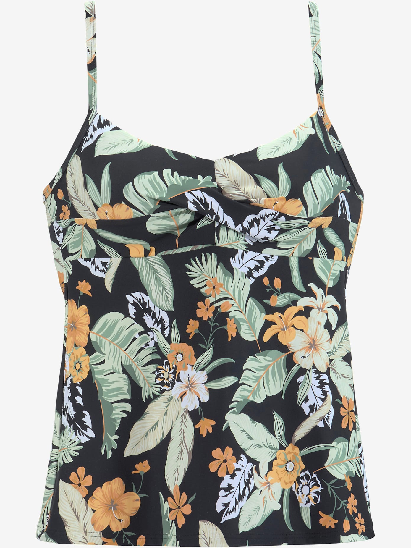 Haut de maillot de bain à armatures imprimé tropical tendance