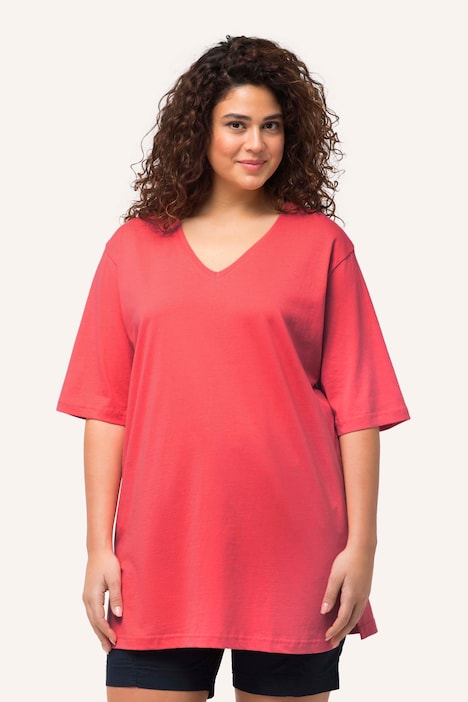 T-Shirt, V-Ausschnitt, Relaxed, Halbarm