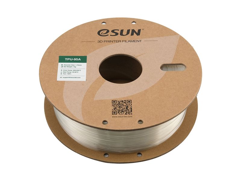 eSun Filament TPU-95A Transparent 1.75 mm 1 kg TPU-95A Filament