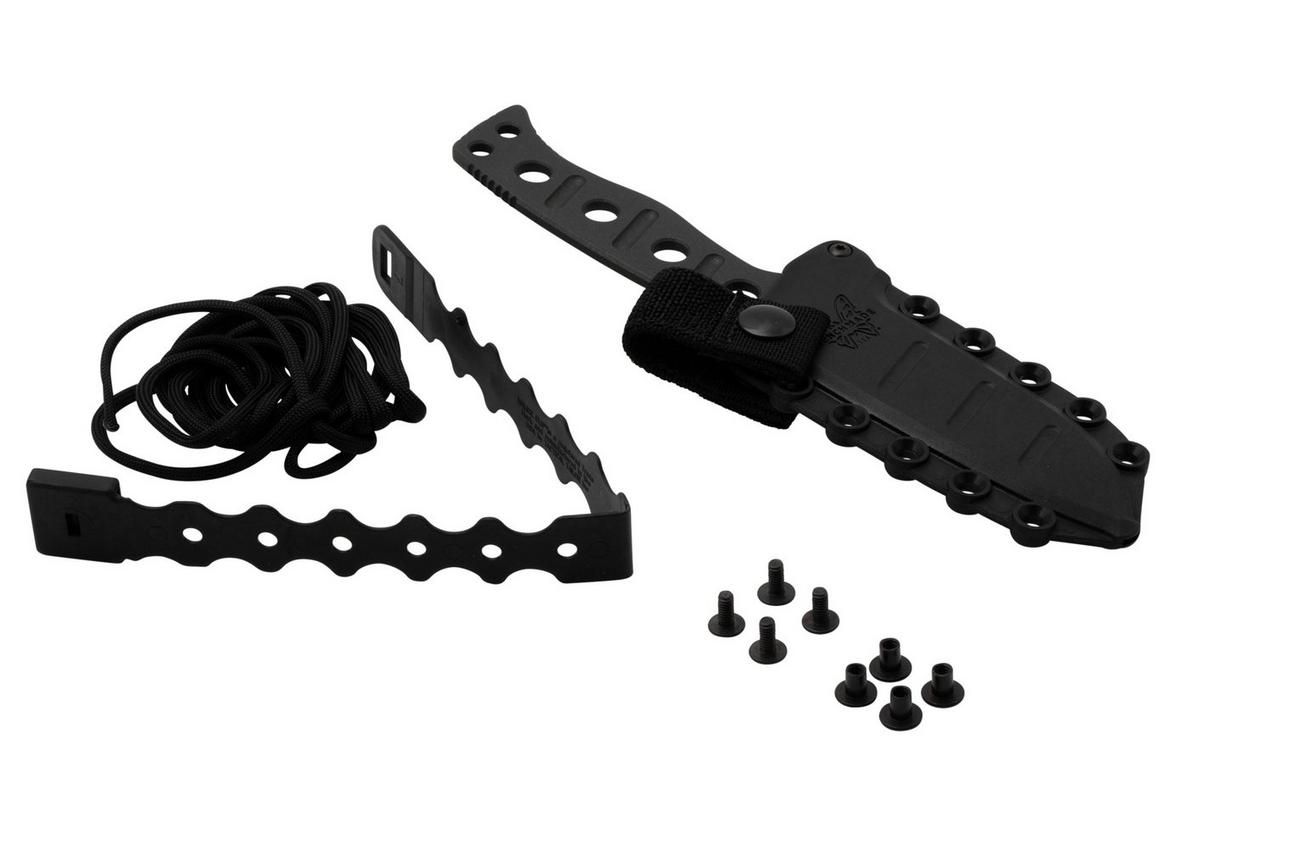 Benchmade 375BK-1 Cobalt Black, Sibert Adamas vaststaand mes, Shane Sibert design