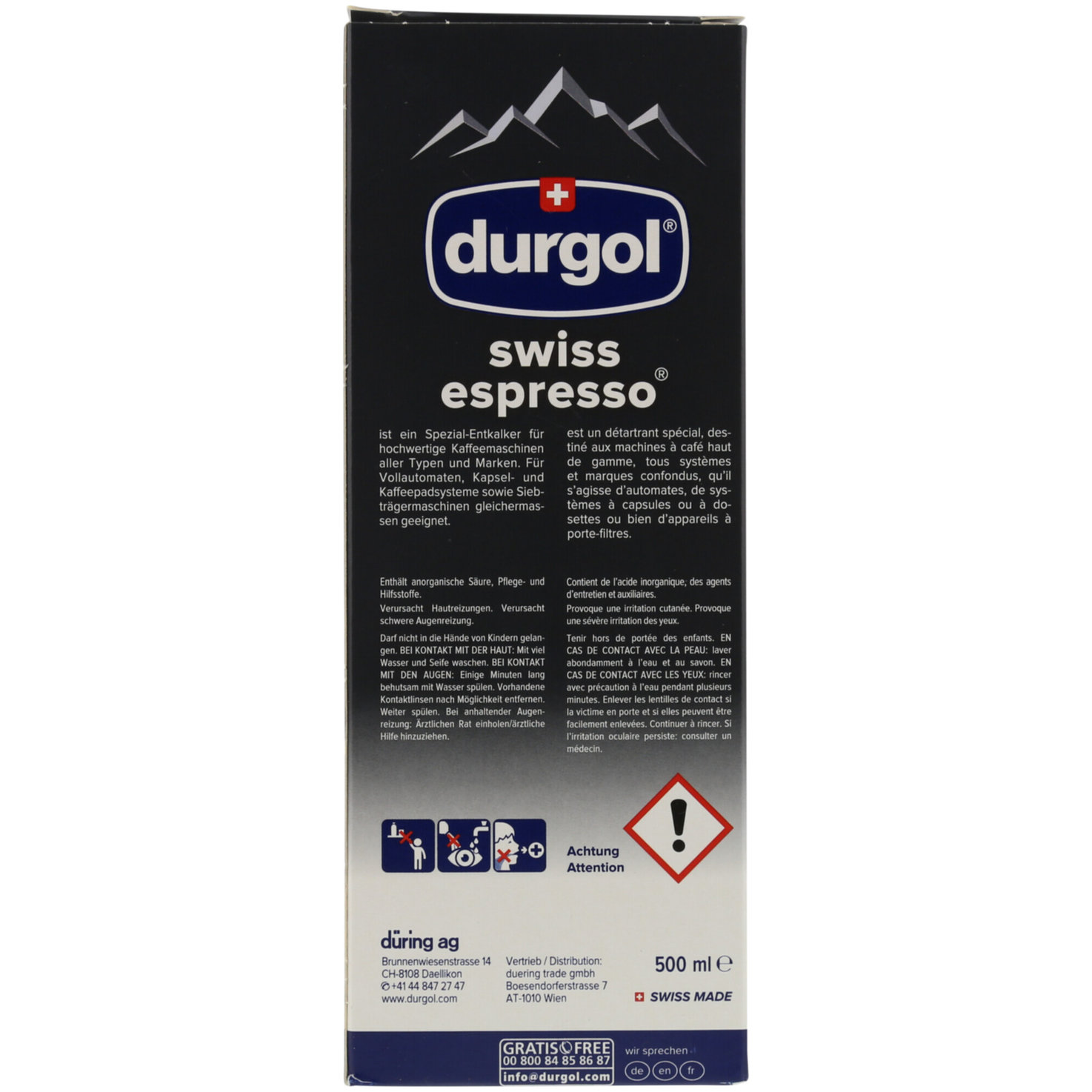 Durgol Swiss espresso Spezialentkalker für alle Kaffemaschinen
