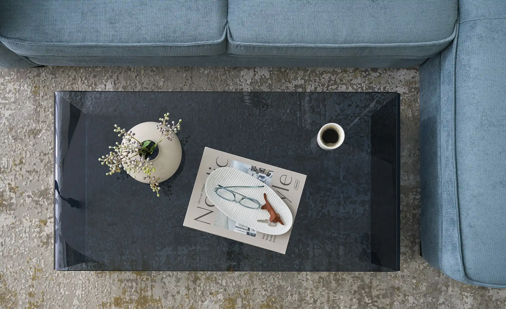 Couchtisch aus Glas Tessera