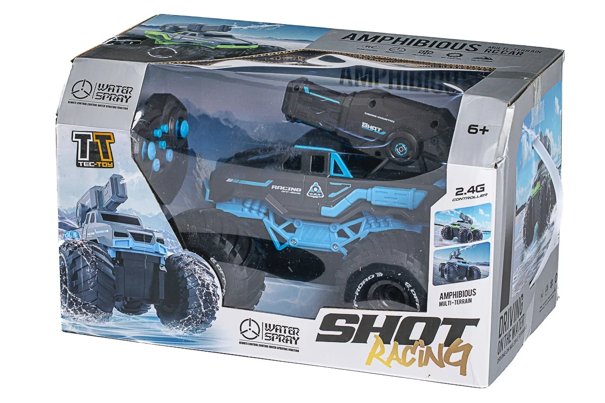 TEC-TOY - Water Shooting R/C car 2,4GHz, 7,4V 500mAh - Blue (534647)