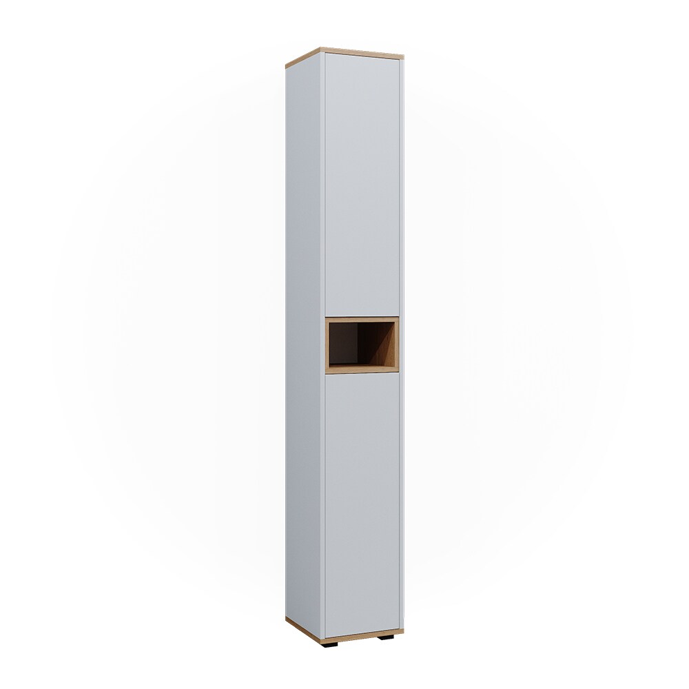Vicco Hochschrank Didi Weiß Eiche 30 x 192 cm mit 2 Türen