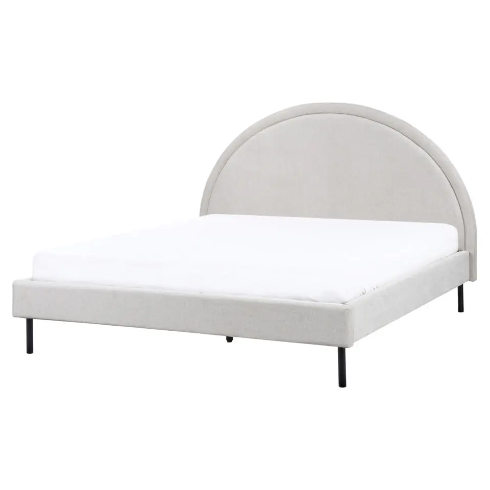 MARGUT - Bed - Lichtgrijs - 160 x 200 cm - Polyester