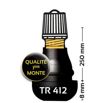 Valve Bihr Droite TR412 Universel - Noir