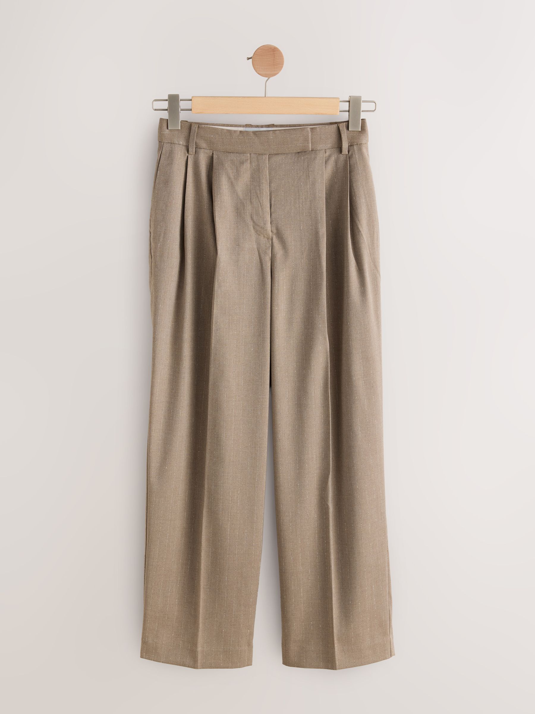 Neutraal - N. Premium Gestreepte Tailored Broeken