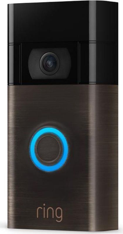 Ring Video Deurbel (2de generatie) - Batterij - 1080p HD-video - Venetiaans Brons