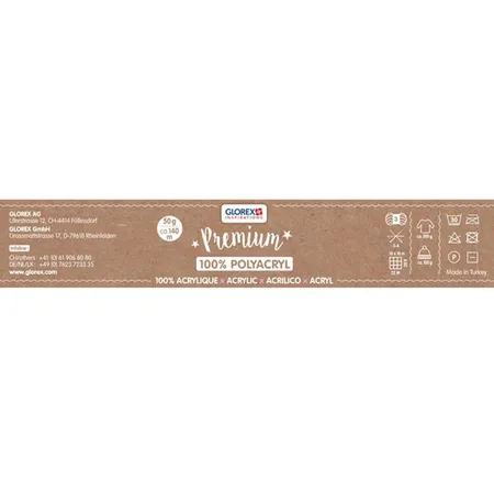 Glorex Premium Wolle aus 100 % Acryl, 50 g, ca. 140 m, türkis