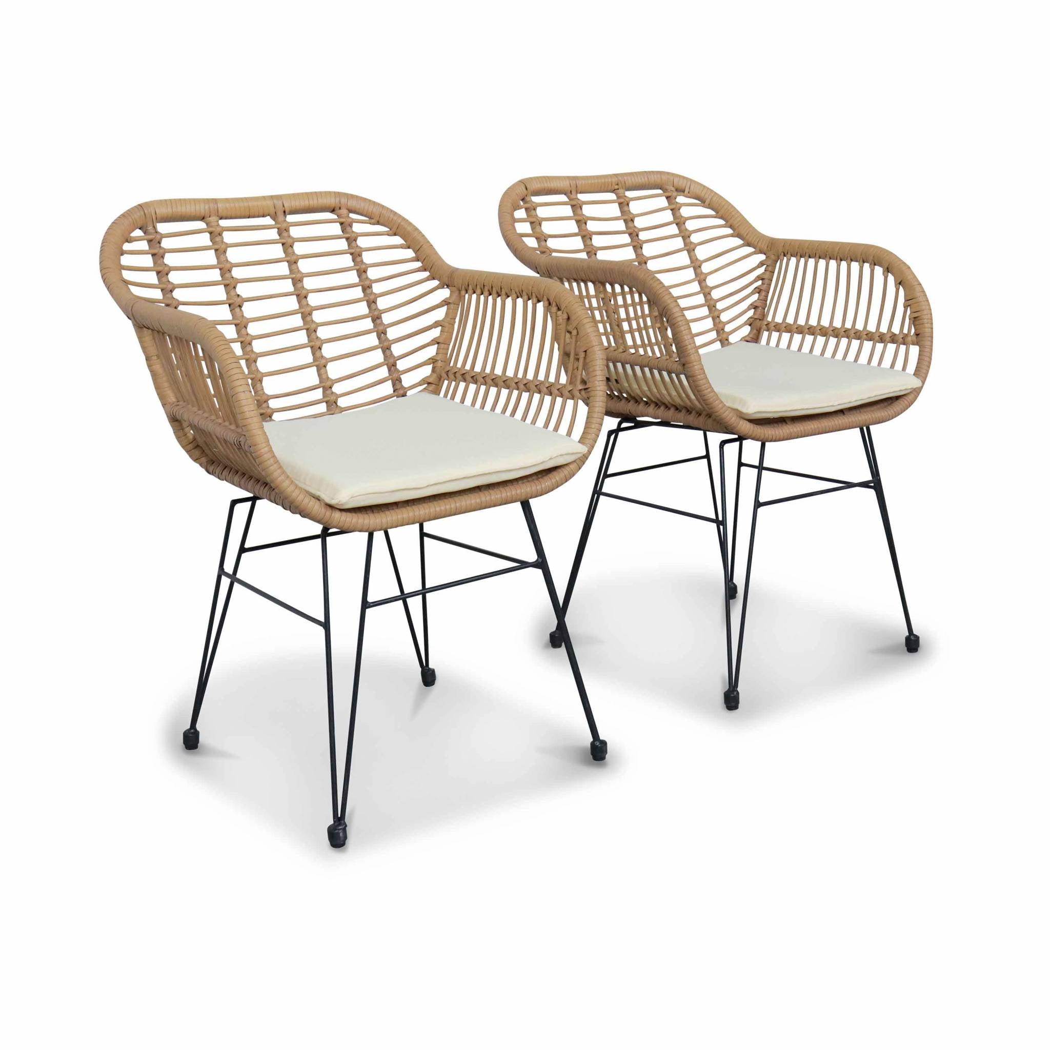 sweeek - Set stoelen met bamboe-effect