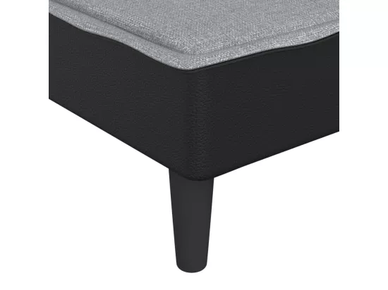 Prolenta Premium - Chaise longue gris clair tissu