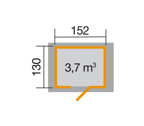 Weka Gartenhaus 317 Gr.1, ca. B191/H208/T152
