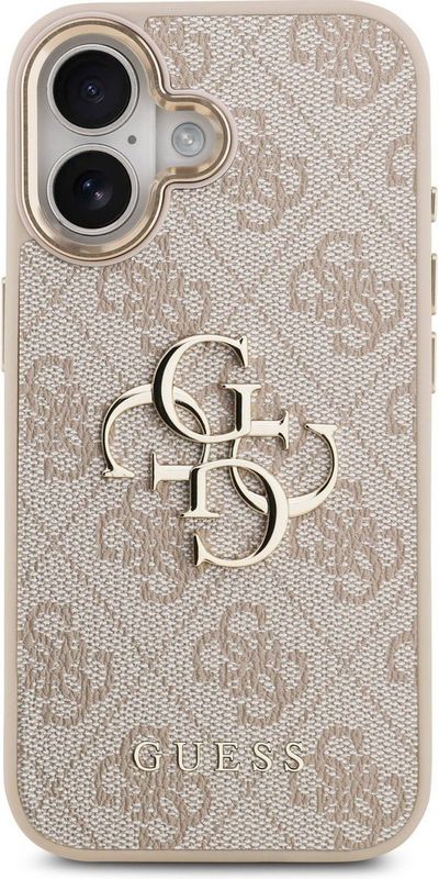 Guess - 4G Metal Logo Backcover - Pink - Voor Apple iPhone 17