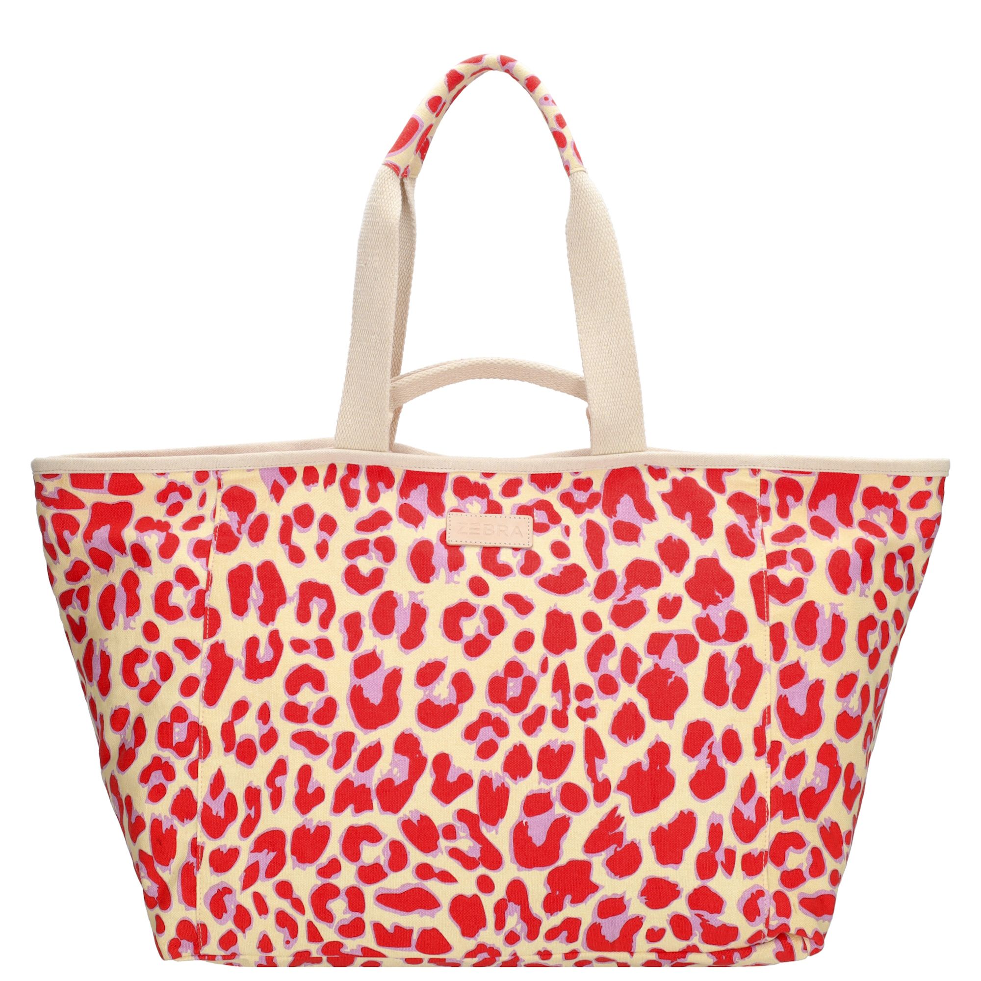Zebra Richelle Strandtas Luipaardprint Rood