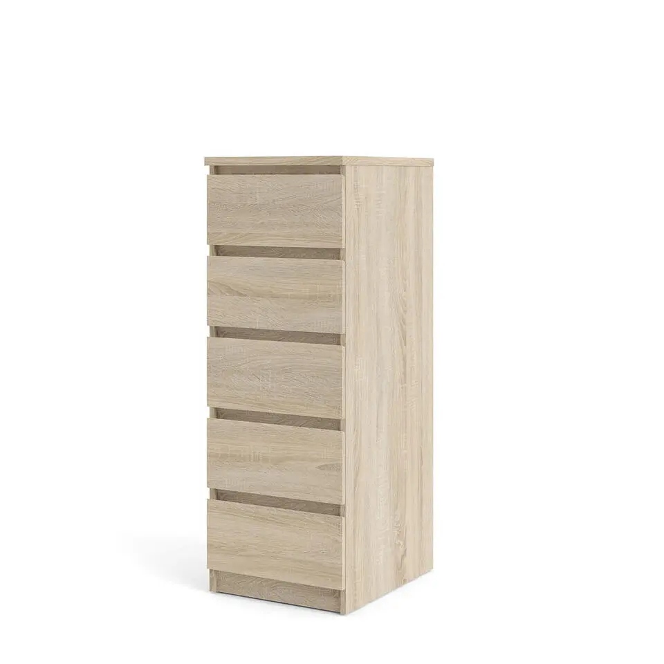 Hioshop Noulan commode 5 lades eiken decor