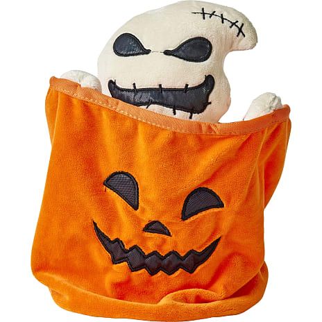 Halloween mekanisk plys bøh-mand H: ca. 30 cm - orange