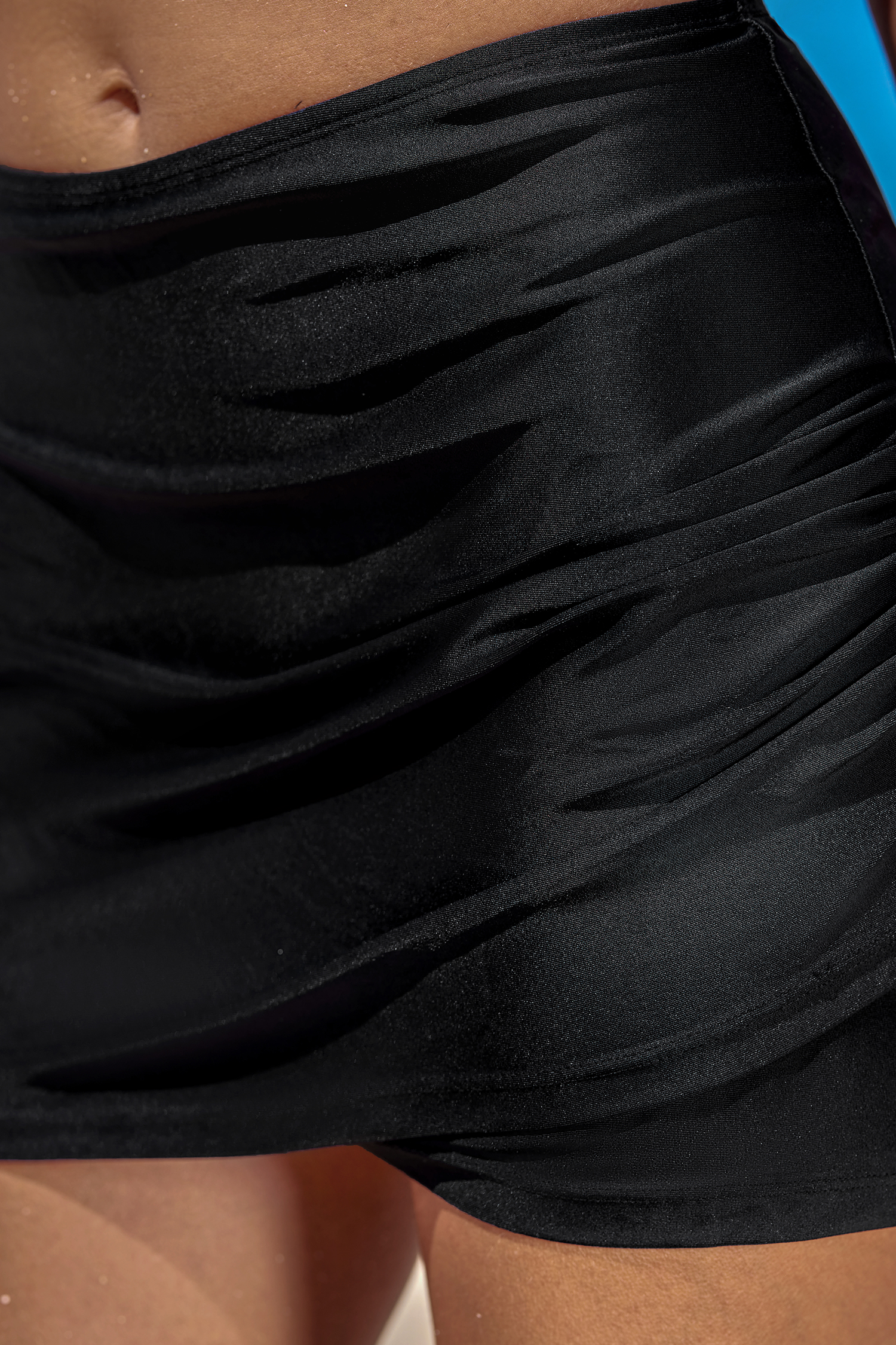 Jupe de bain taille haute à couverture complète noire
