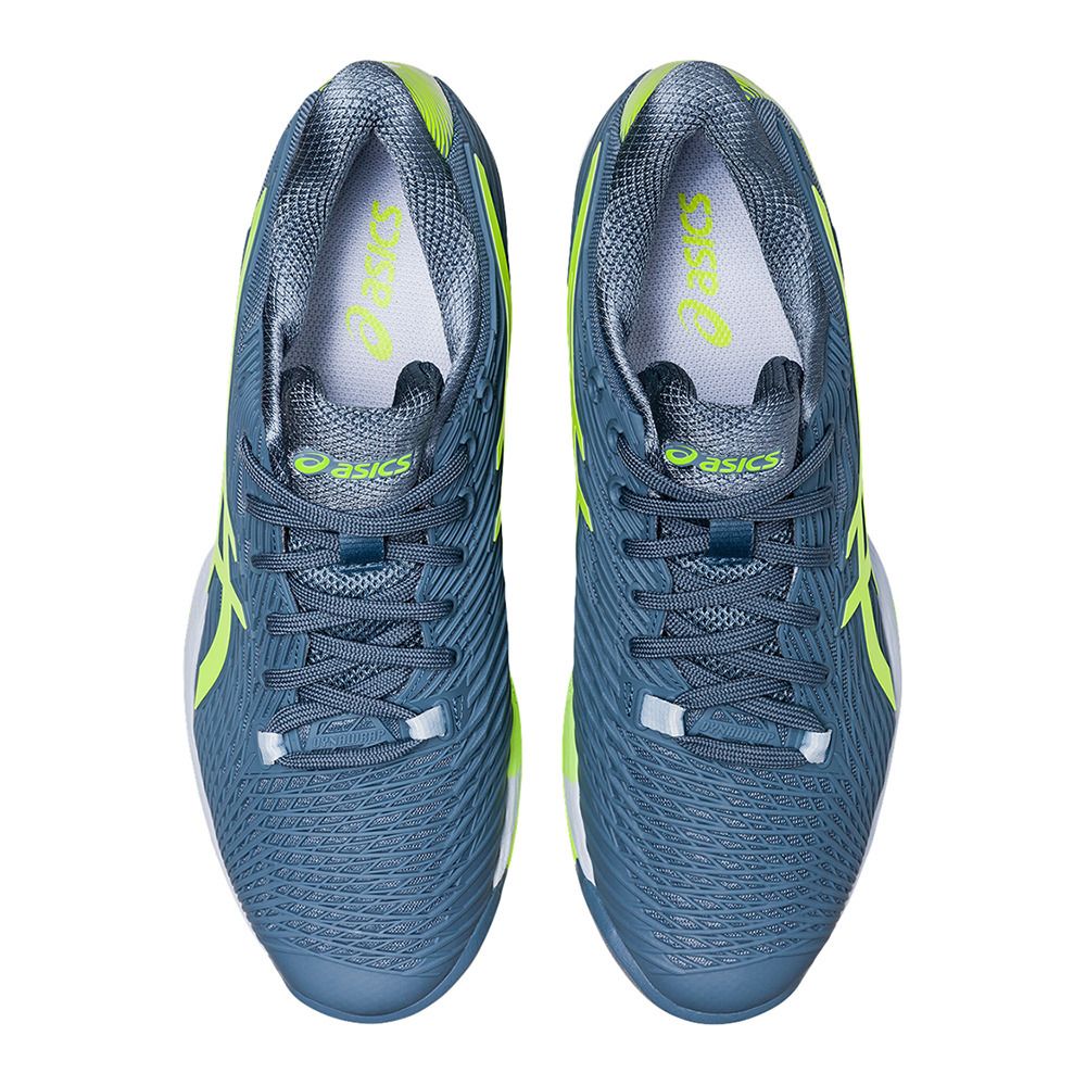 Asics SOLUTION SPEED™ FF 2 - Chaussures tennis Homme steel blue/hazard green