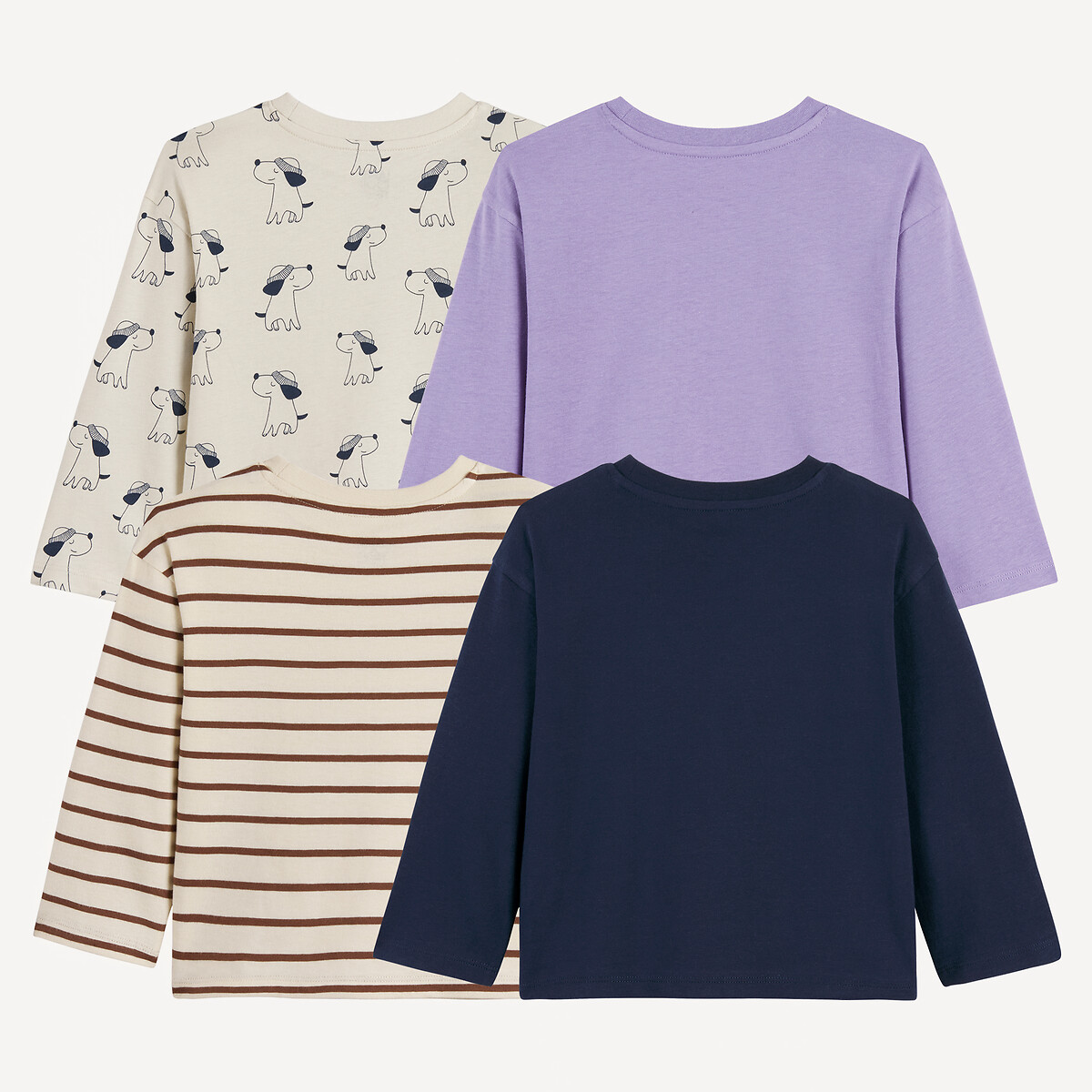 COLEÇÃO LA REDOUTE<br>Conjunto de 4 camisetas de manga comprida