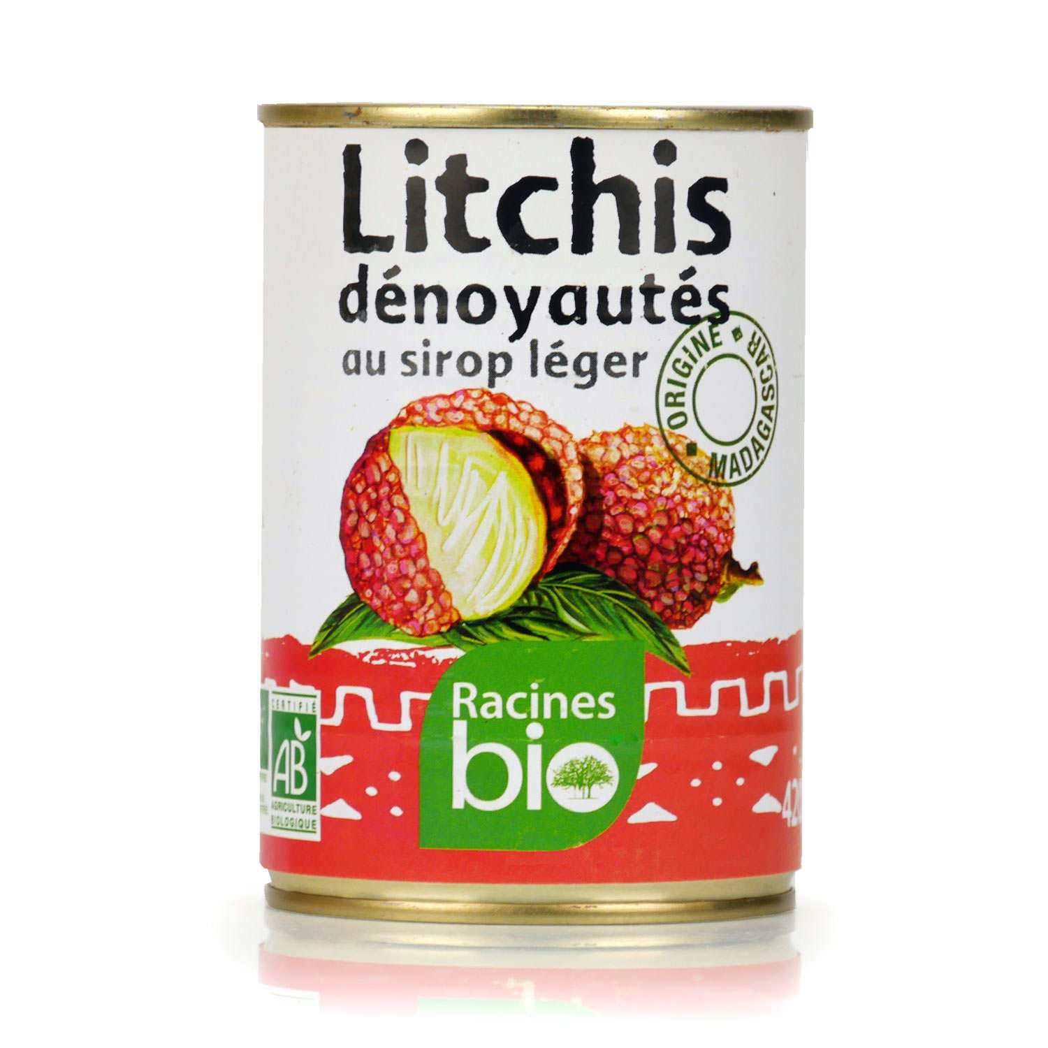 Litchis dénoyautés au sirop bio