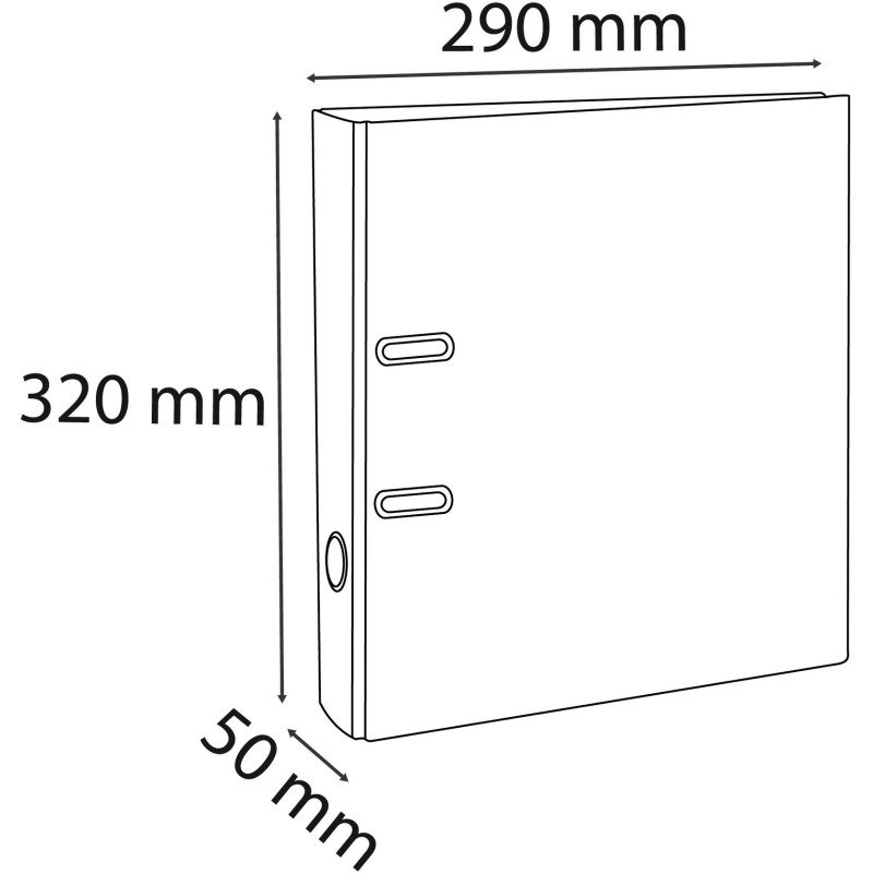 Classeur à levier plastifié Exacompta A4 - Dos 5 cm couleurs assorties pastel