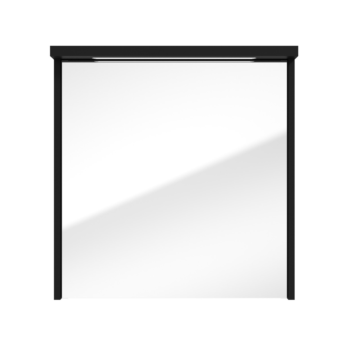 Fontana Grado spiegelkast met verlichting 60cm 1 deur zwart mat