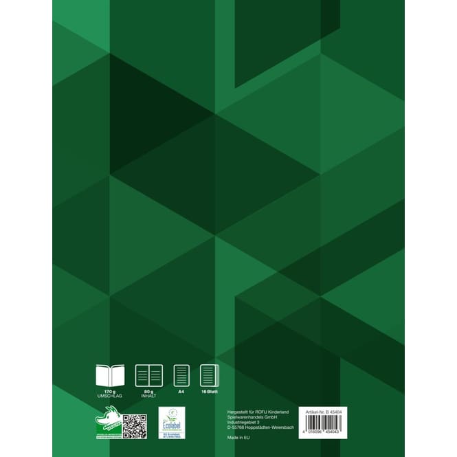 Schulheft A4 - Lineatur 22 - kariert - 16 Blatt