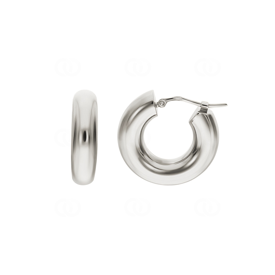 Kreolen 750/18 K Weissgold 6.0mm Ø 12mm