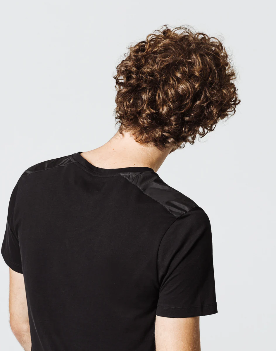 T-Shirt Noir Empiècement