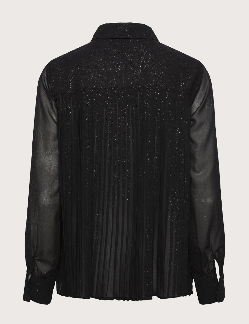 PIECES CHEMISE MANCHES LONGUES NOIR BRILLANT