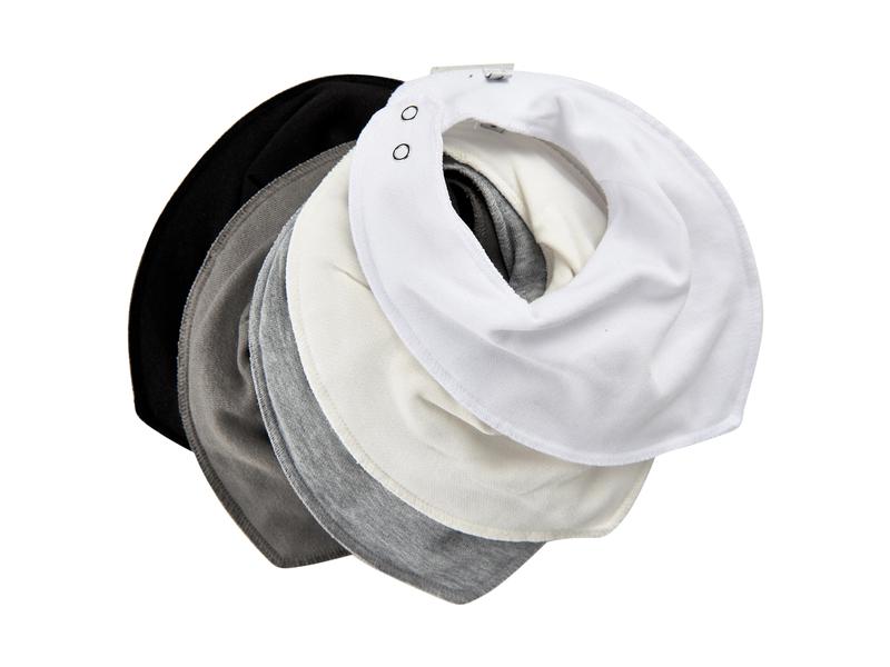 pippi Dreieckstuch Bandana Lätzchen 5er-Set White Praktische Baby Dreieckstuch in verschiedenen Farben