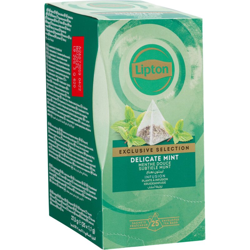 Infusion Menthe douce Selection Exclusive Lipton - Boîte de 25 sachets pyramides