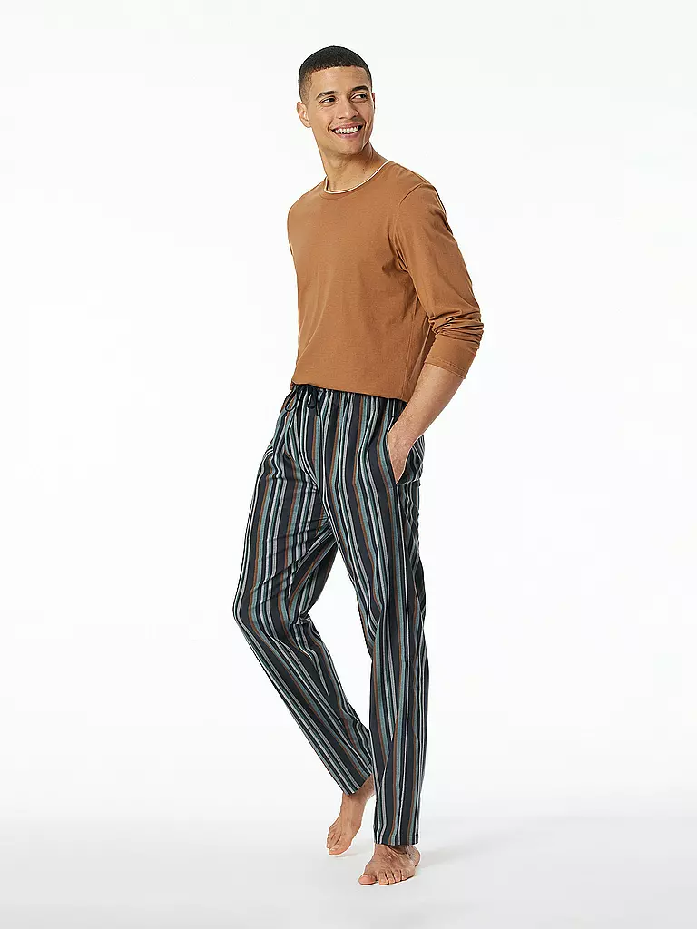 SCHIESSER Pyjamahose  dunkelblau