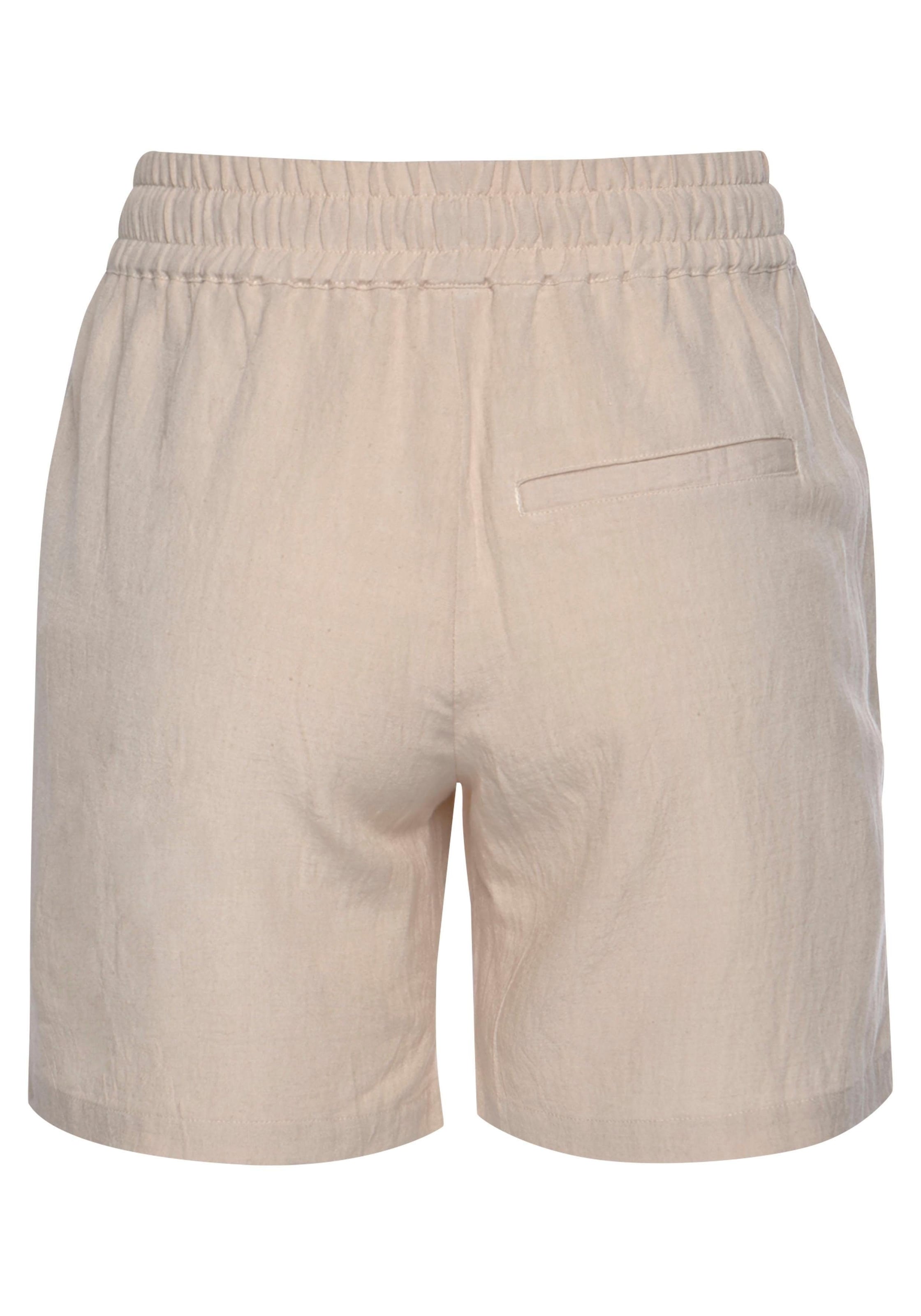 LASCANA Shorts  aus Leinenmix mit Taschen, Leinenhose, kurze Hose
