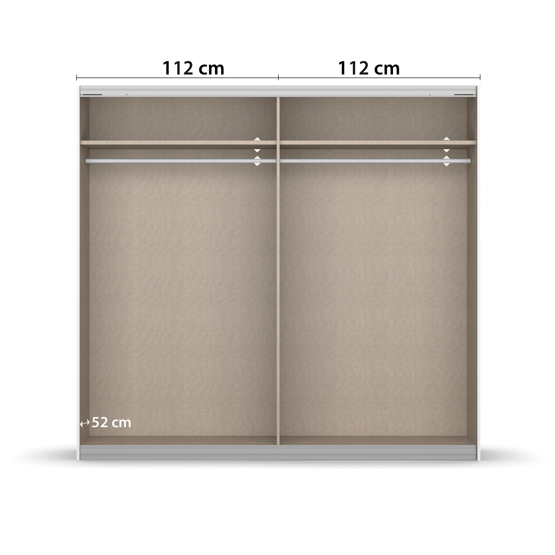 Schwebetürenschrank - Artisan Eiche - 2 Türen - 226 cm