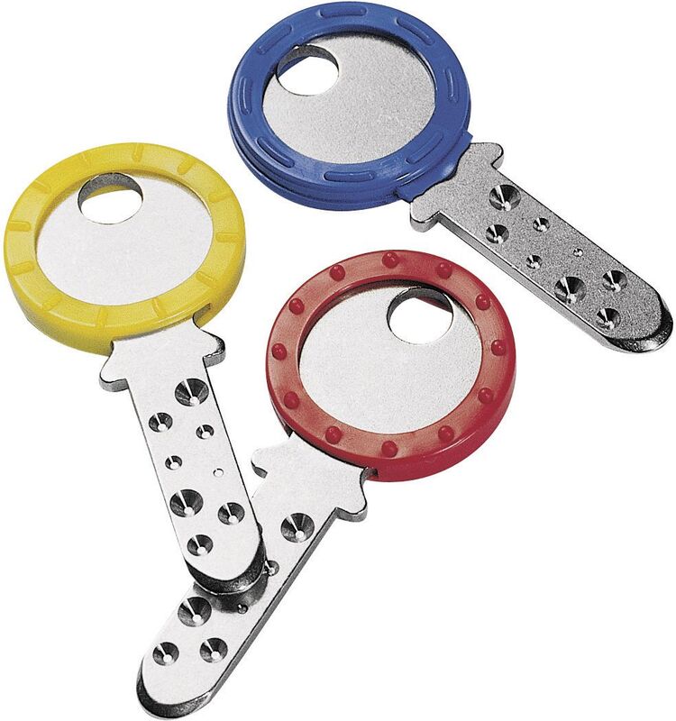 Rieffel Schlüsselkennringe, 6 Stück, assortiert