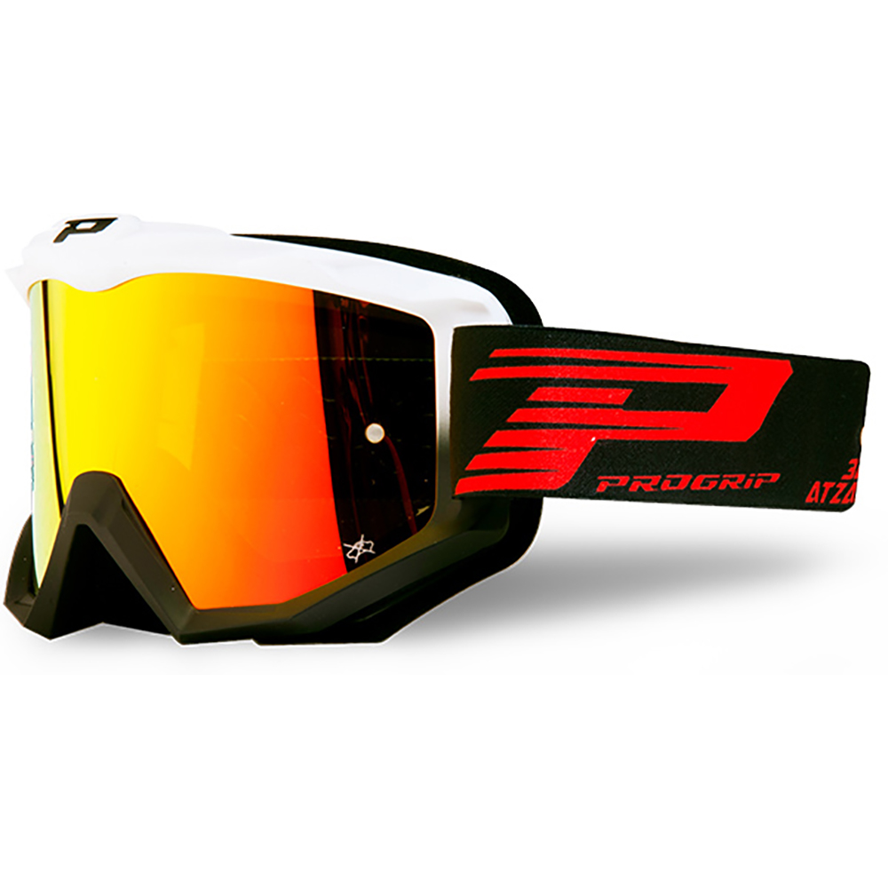 Progrip - Masque 3201 Atzaki Mirror Two Noir / Blanc / Rouge