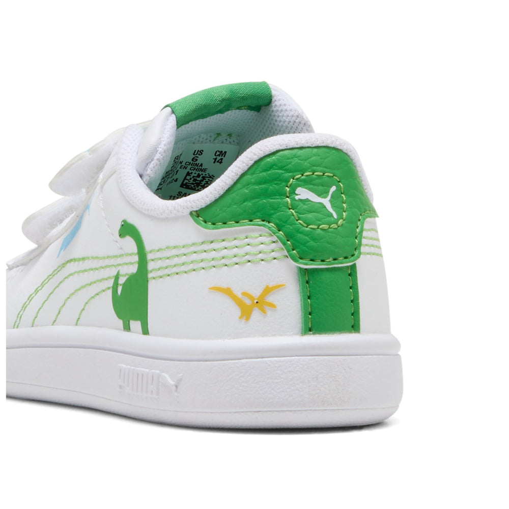Køb Puma White-Green Fruit-Vibrant Blue Puma Smash 3.0 Dino V Inf