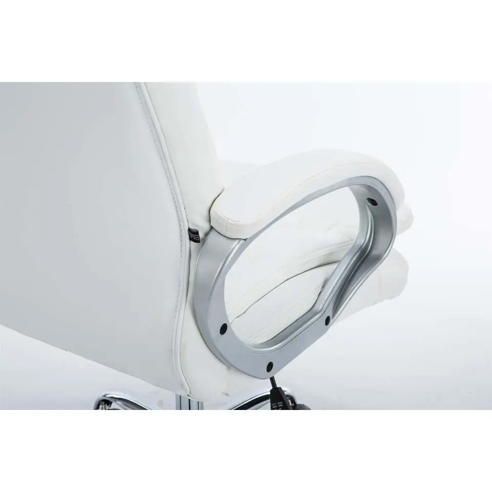 CLP Bureaustoel XXL Vancouver chroom Frame - Kunstleer - wit