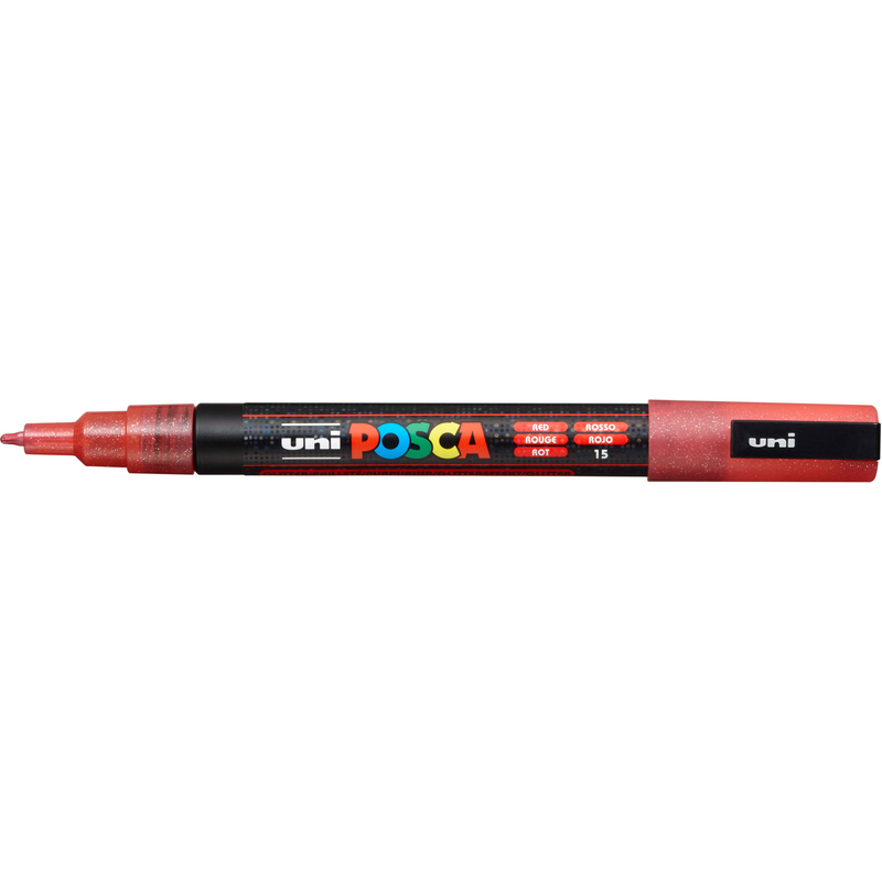 Uni-Ball Posca Marker PC-3M, glitter rot