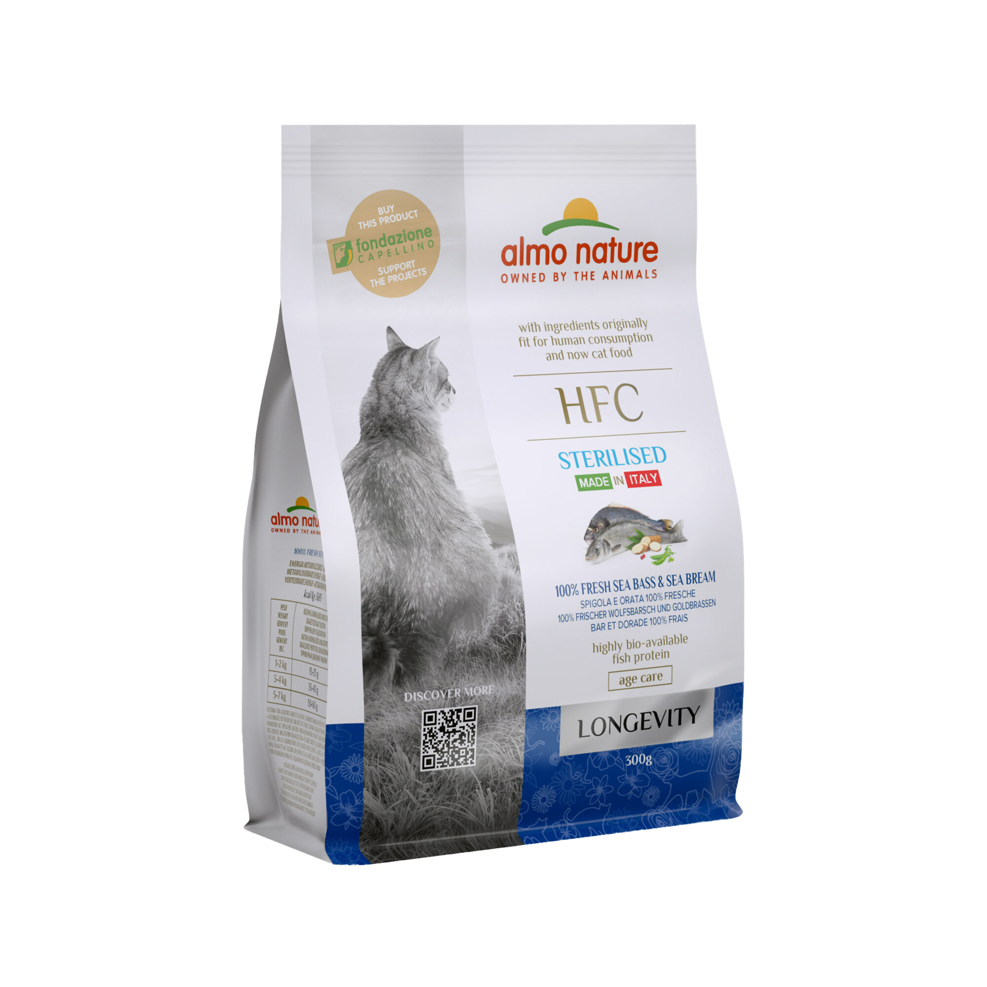 Almo Nature HFC Longevity Sterilised Kattenvoer - Zeebaars & Zeebrasem