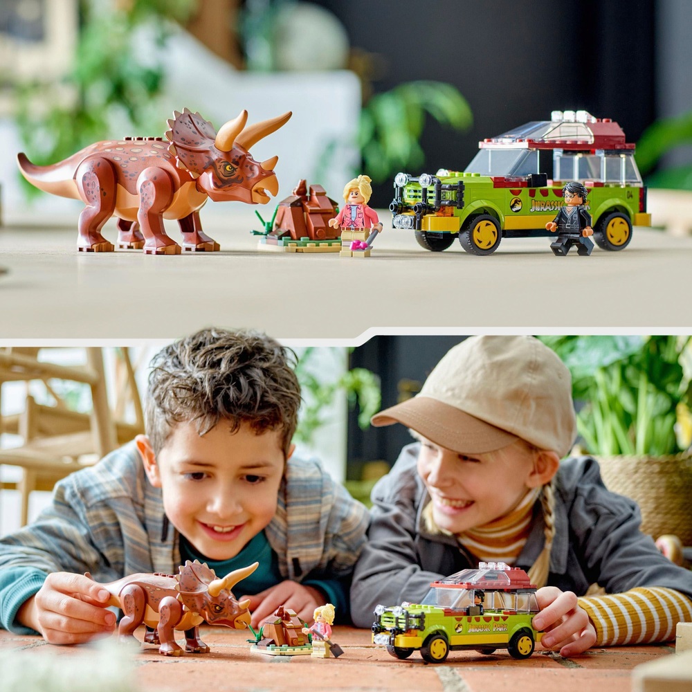 LEGO Jurassic Park 76959 Triceratops Forschungsset Jurassic World mit Spielzeugauto