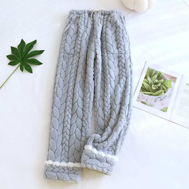 Dogini - Effen fleece pyjamabroek